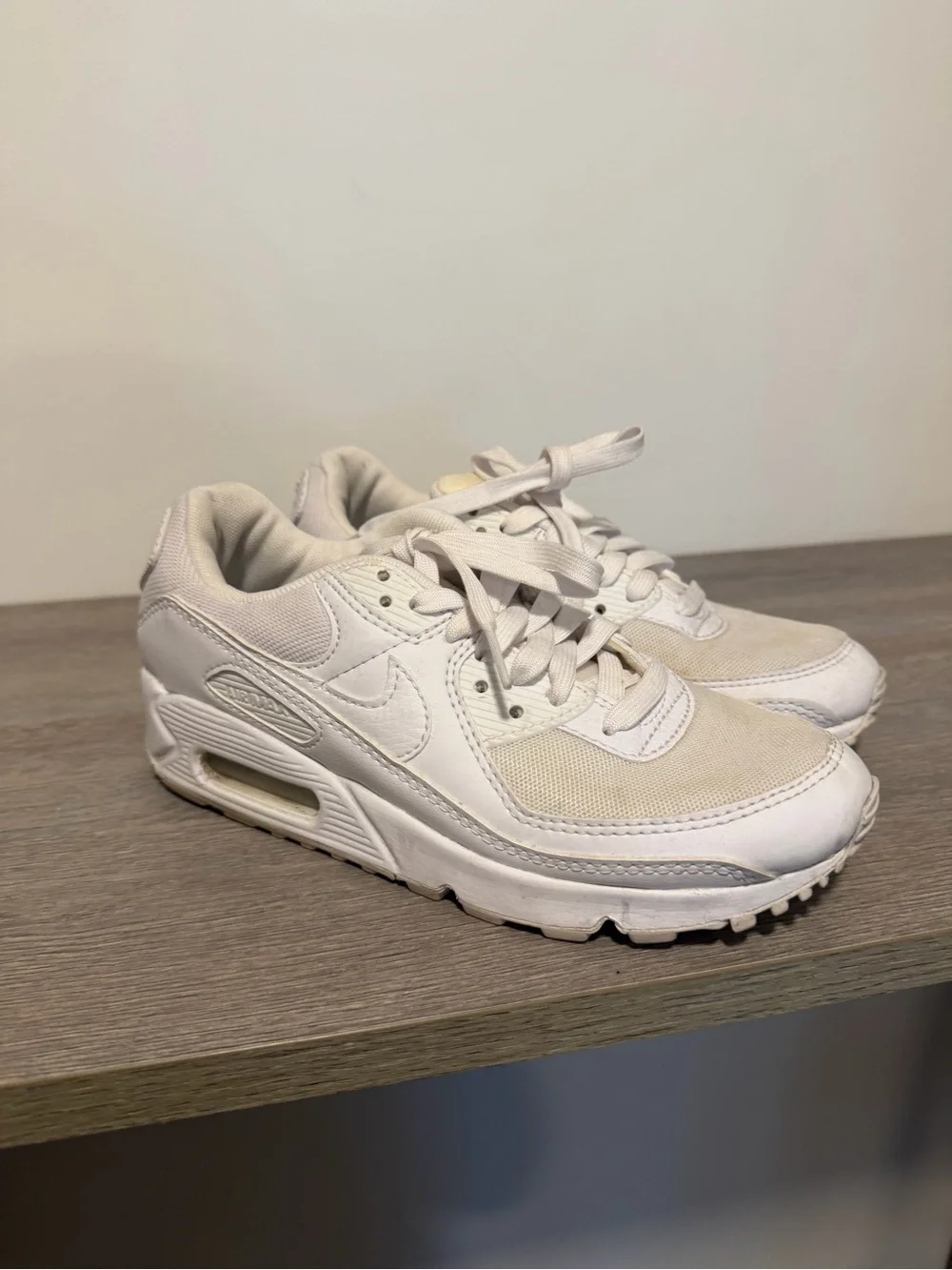 Nike White Low-Top Air Cushion Sneakers